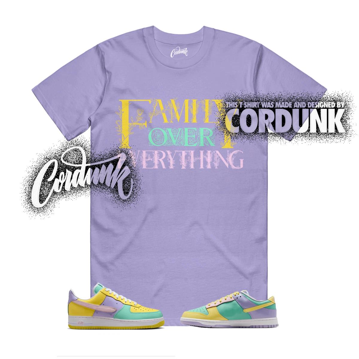 

Dunk Easter Air Force 1 Emerald Yellow Hydrangeas Pink Foam Shirt Match FAM XL