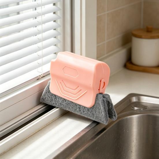 Window Track Scrubber Double-Sided Brush Set with Removable Sponge Car Vents