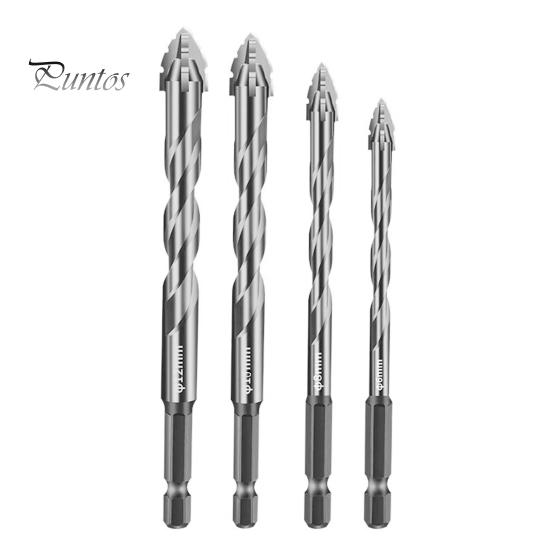 Set de burghie excentrice, zimtate cu patru tăișuri, duritate ridicată, rezistentă la rugină, instalare simplă, set de burghie multifuncționale cu cap oblic