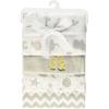 Spasilk Baby 4 Pack 100% Cotton Flannel Receiving Blanket