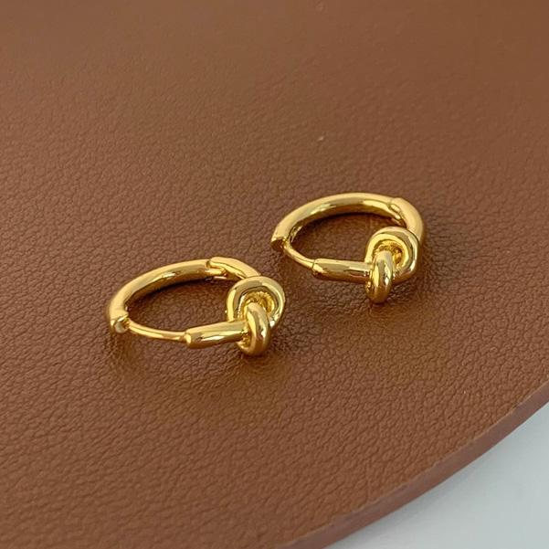 PONYKISS 925 Silver Knot Hoop Earrings for Women Minimalist Vintage Jewelry Geometric Party Accessories