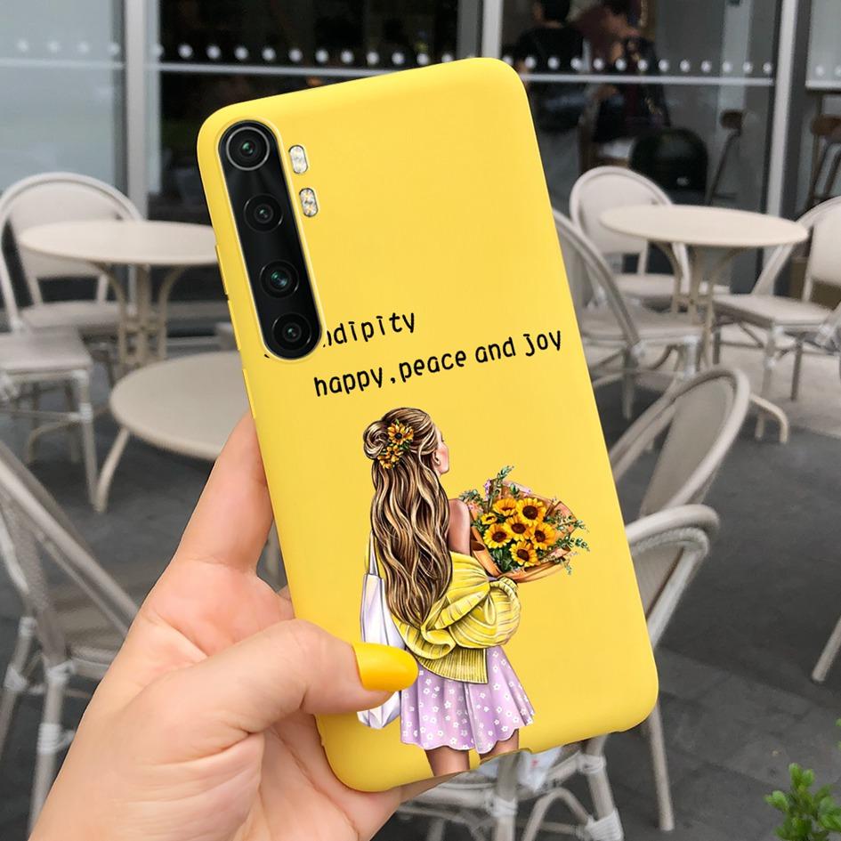 For Xiaomi Mi Note 10 Lite Case 6.47" Fashion Cute Girls Painted Soft TPU Cover For Xiaomi Note 10 Lite MiNote10 Lite Phone Case