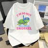 Funny Snorkeling Turtle TShirt Im So Wet Humor Graphic Tee Ocean Lover Casual Cotton Tops Holiday Summer Clothes for Women