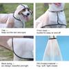 Dog Raincoat Transparent Soft Frosted Pet Waterproof TPU Cape with Hood for Outdoor Walking Playing