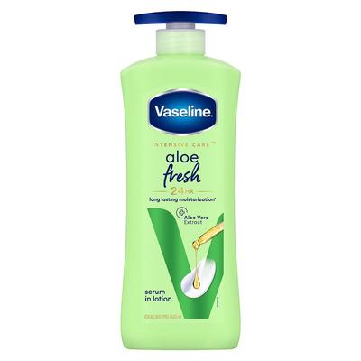Aloe Fresh Bodylotion 600ml Pak van 1 24H Hydratatie Niet-plakkerig Lichtgewicht Huidhydratant