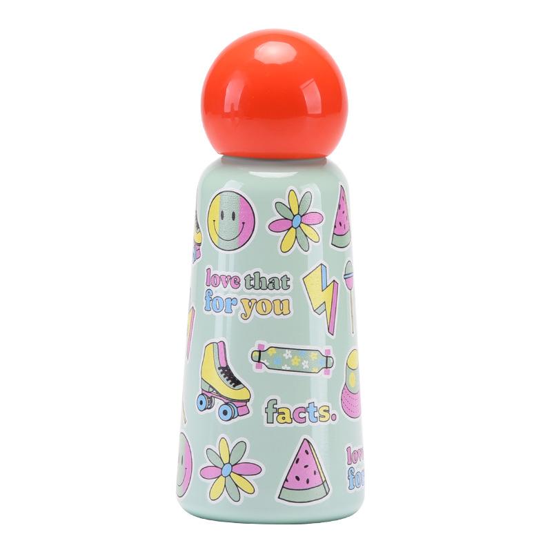 Stainless Steel Thermos Cup 350Ml Cute Student Children'S Printed Water Cup Portable Outdoor Sports Water Cup