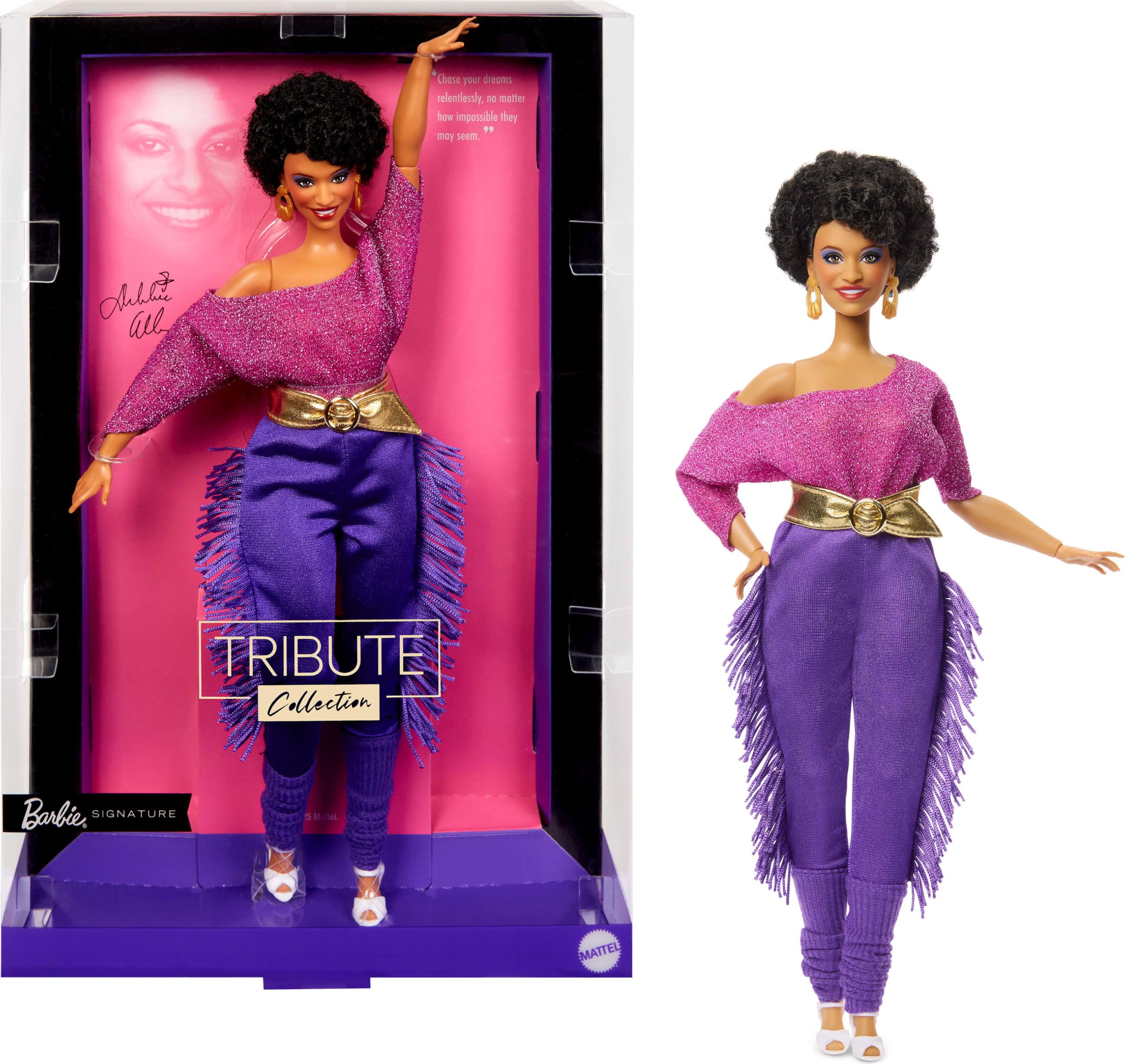 

Barbie Debbie Allen Signature BLACK Doll House for Pretend Ages 6 and JBJ24 Dress-Up Play, Up, Purple, фіолетовий