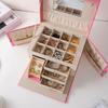 Multi-layer Large-capacity Jewelry Storage Box PU Waterproof Material Portable Portable Jewelry Storage Jewelry Box