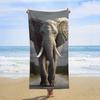 Asciugamano da Spiaggia con Motivo di Elefanti per la Famiglia, Amici, Regalo, Asciugatura Rapida, Senza Sabbia, Per Bagno, Yoga, Turismo, Spiaggia, Campeggio, Nuoto, Palestra