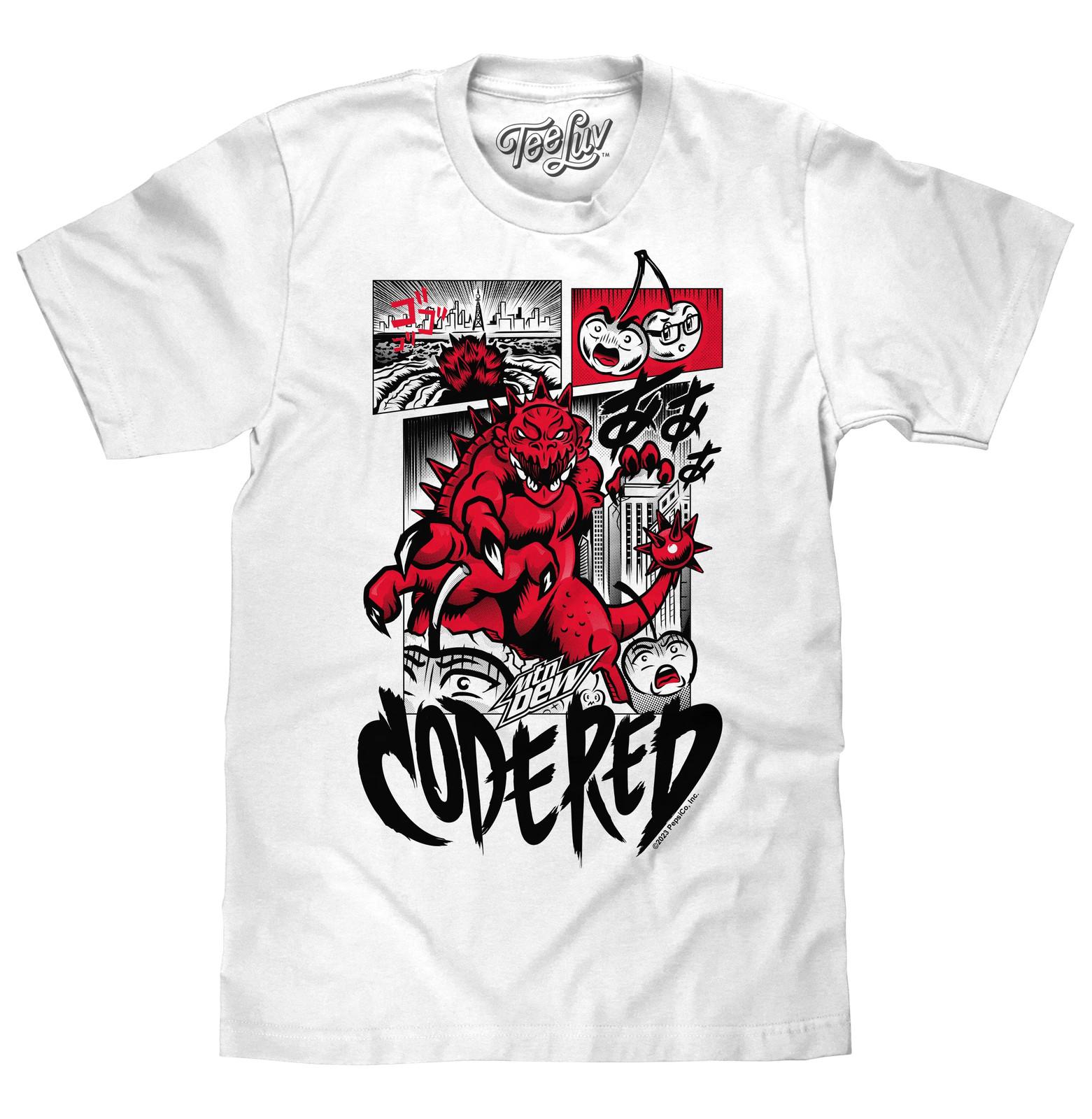 Mtn Dew Code Red Comic Book Mens T Shirt White XL