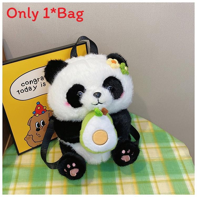 Plüsch-Rucksack mit Panda-Motiv für Mädchen, atmungsaktives Design und sicherer Reißverschluss für den täglichen Gebrauch