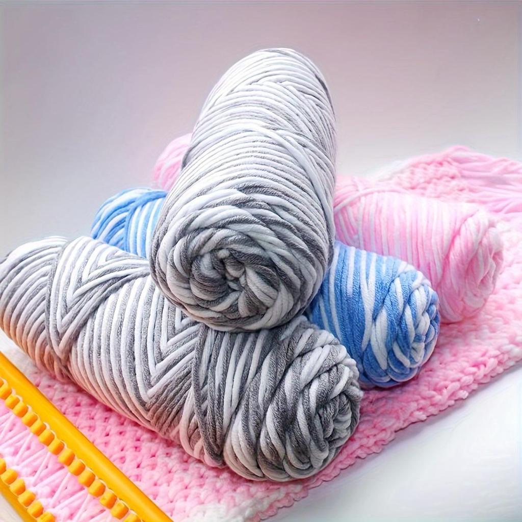 3-Pack Soft & Thick Acrylic Yarn (95g/Skein, 135m) Vibrant Colors for Knitting & Crochet | DIY Hats, Scarves Gloves Cushions | 3.5-4.5mm Needles/Hooks