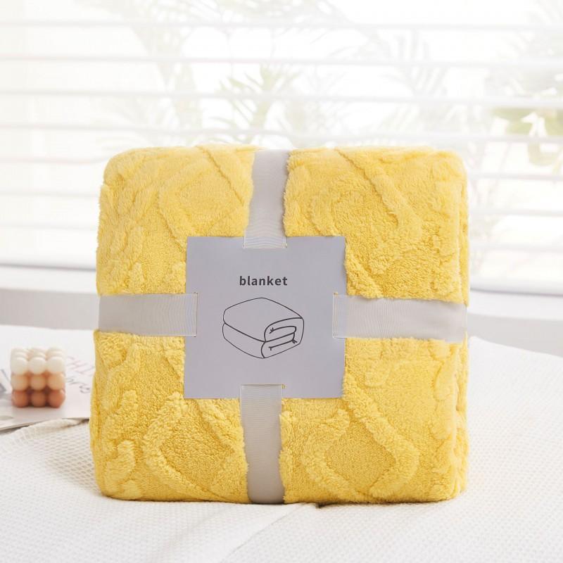 TaoFuu Fleece Blanket Jacquard Nap Office Sofa Dorm Bed