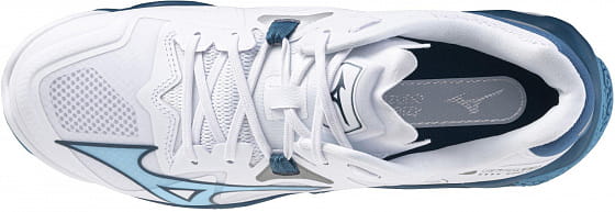 Sports shoes Mizuno white / sailor blue / silver Wave Lightning Z8
