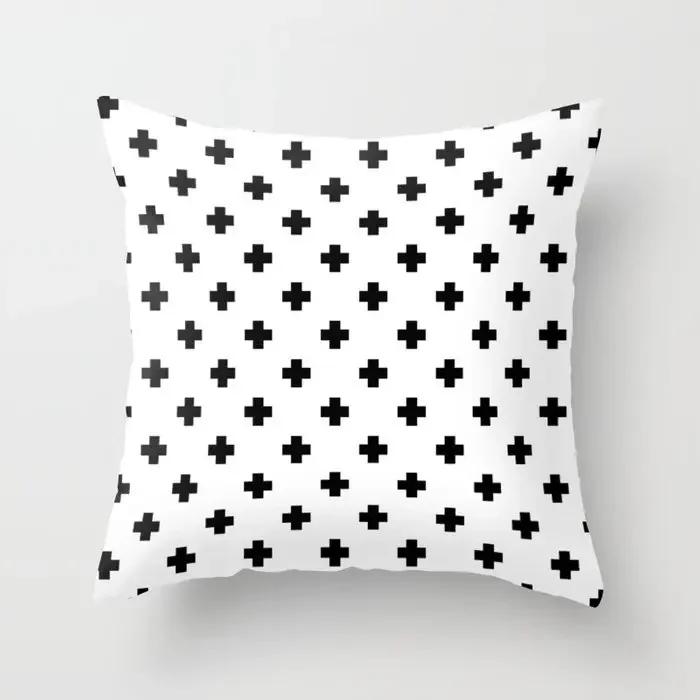 Brand New Simple Black White Geometry Cushion Case Hot Modern Nordic Decorative Pillows Case Livingroom Sofa Couch Throw Pillows