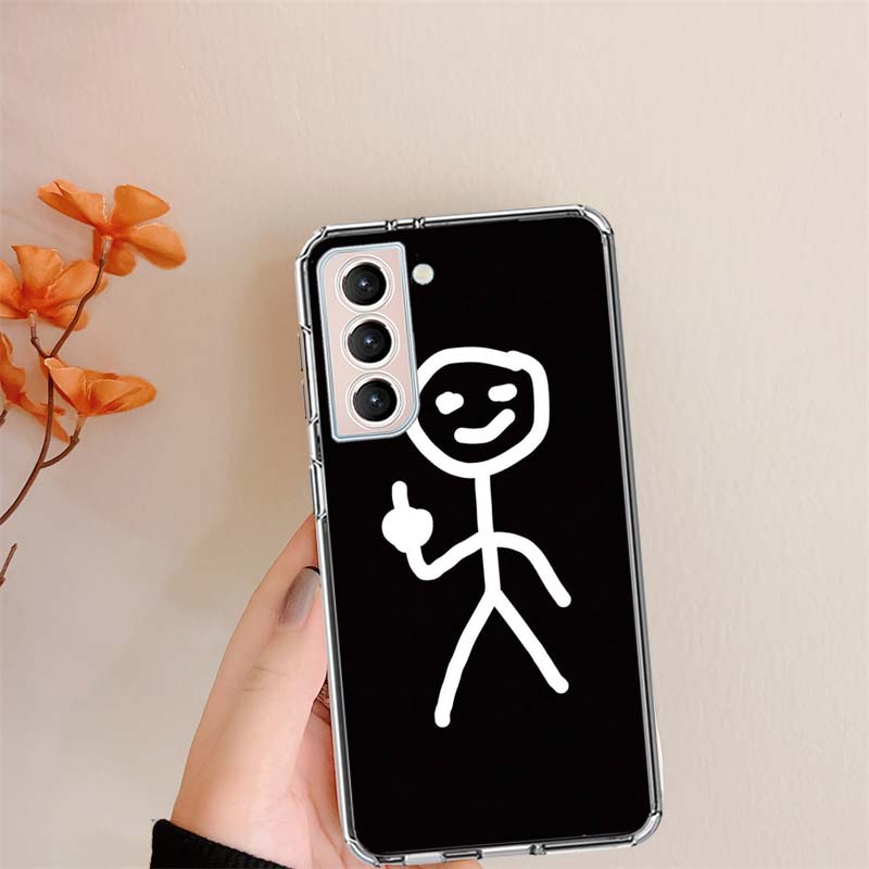 Funny Cute Cartoon Matchman Clear Phone Cases for Samsung S26 Ultra Galaxy S25 Edge S24 S23 FE S21 Plus S20 S22 S10 Cover Patter