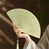 Portable Folding Bamboo Fan Handmade Retro Bamboo Fan Elegant Classical Folding Fan  for Women