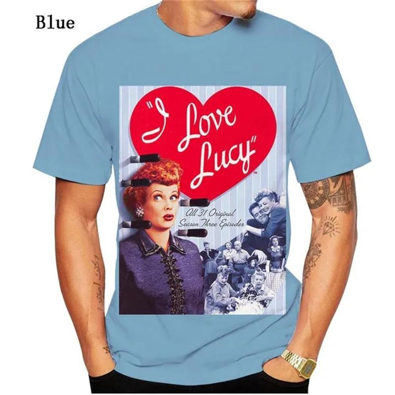 

Нові модні літні гарячі розпродажі 3D I Love Lucy Чоловічі жіночі футболки 3D-друк з короткими рукавами та круглим вирізом Чоловічі топи великих розмірів 6XL