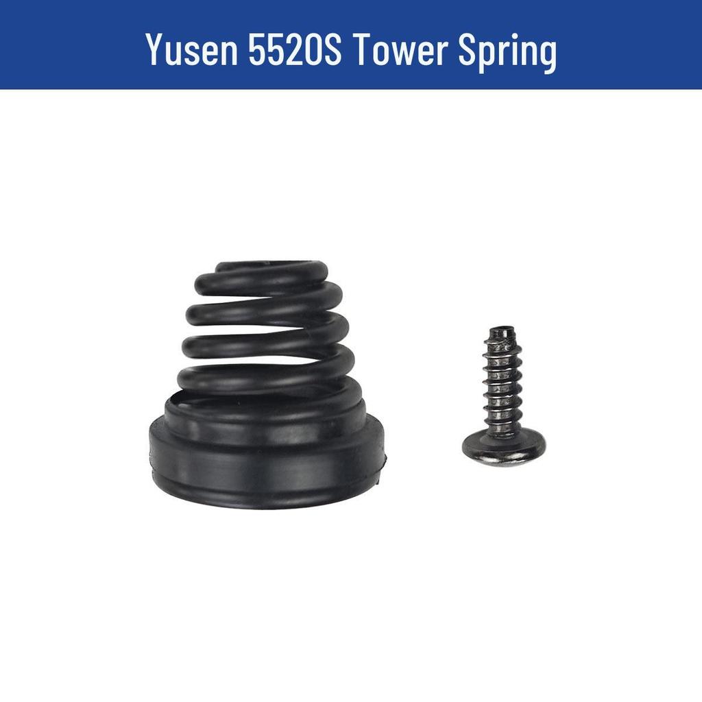 Yusen Chainsaw 5520 Parts: Cylinder, Carburetor, Clutch, Drive Disc, Pull Starter, Ignition Coil, Air Filter.