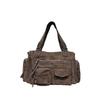 New Women's Fashionable and Spicy Motorcycle Bag, Retro Suede Large Capacity Tote Handbag