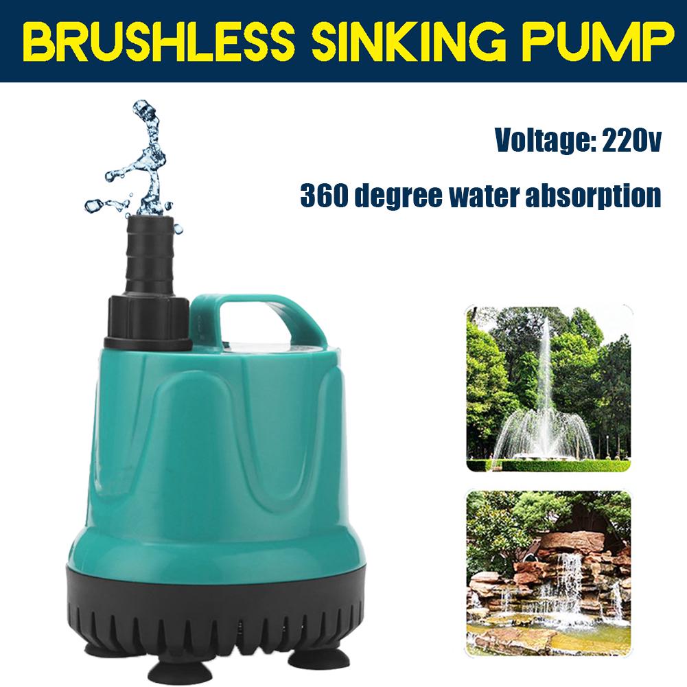 220V 240V 360 Degree Fish Tank Submersible Water Pump Aquarium Bottom Silent Filter Suction Feces Pump Fountain Waterfall Pump
