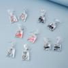 Koi Fish Dangle Earrings - Cute Transparent Bag Design