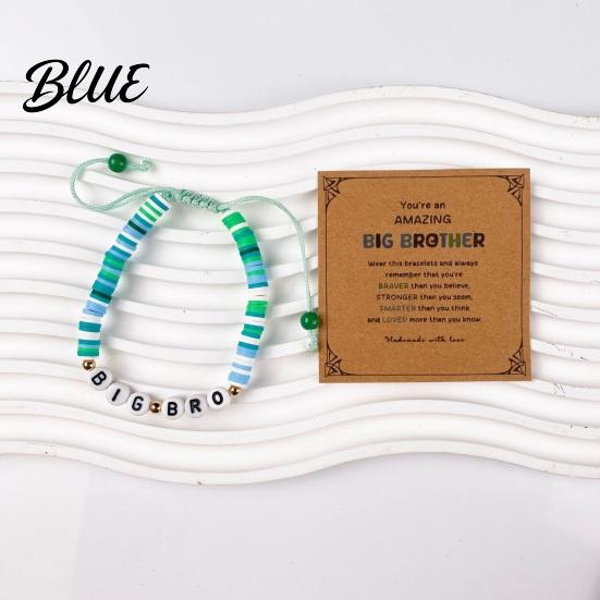 Child-friendly Jewelry Sister Friendship Bracelet Adjustable Beaded Bohemian Colorful Polymer