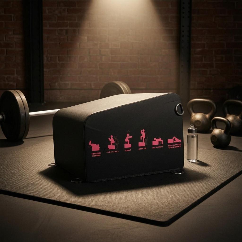 Exercise Box Heavy-Duty Hip Thrust Bench Upholstered for Home Gym