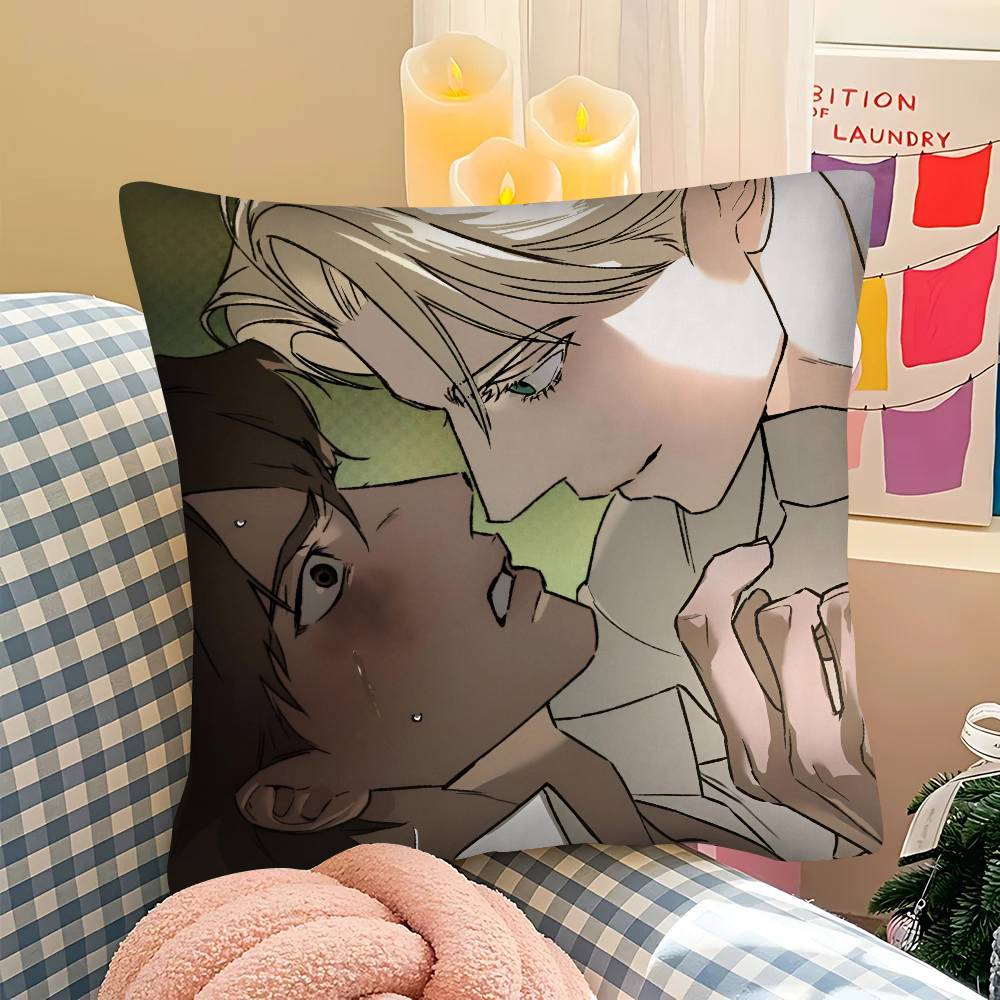 pc Manga CCodename Anastasia Pillow Case Fashion Square Pillowcase Bedroom Sofa Room Ins Decoration Leisure