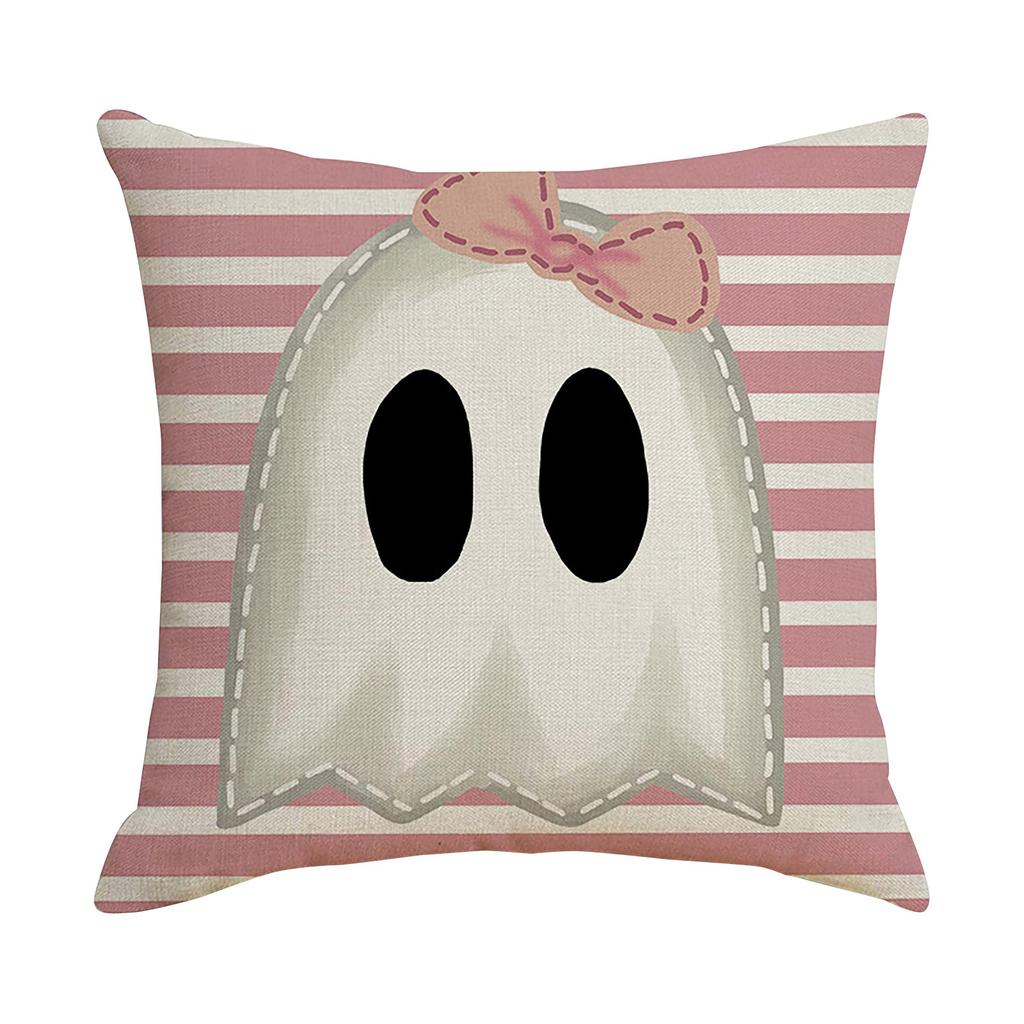Halloween Pillow Cover Living Room Sofa Bedroom Pillow Single Sided Linen Pillow