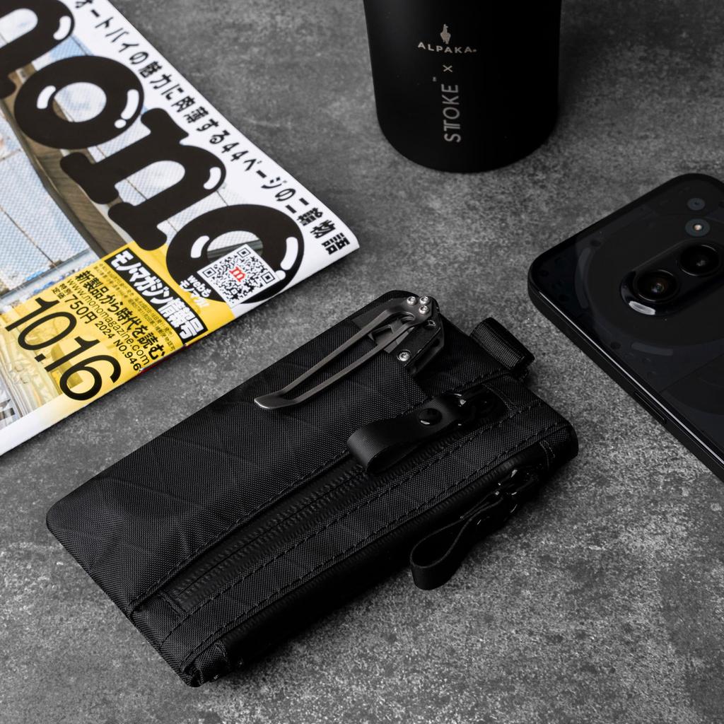 ALPAKA Zip Pouch Pro RFID Compact Wallet with External Coin Card YKK Gift Anti-Skimming, Minimalist, Slim, Men's Slots, Purse, Slots, Water-Repellent,