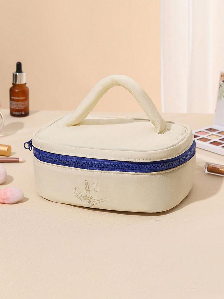 Large-capacity Makeup Bag, Skin Care Products, Toiletries Bag, Travel Hand-held Bag with Zipper, Portable Storage and Sealed