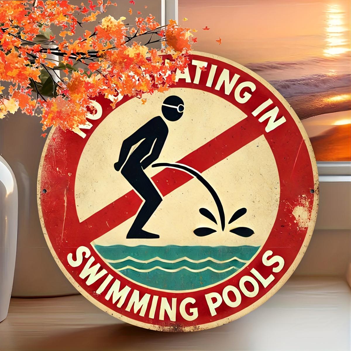 

Vintage No Urinating in Swimming Pools Aluminum Sign чистый