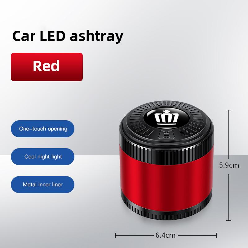 Car Ashtray With LED Light Universal Accessories For Toyota Hilux Corolla RAV4 Camry Highlander Yaris Cross Prado C-HR Sienna FP1