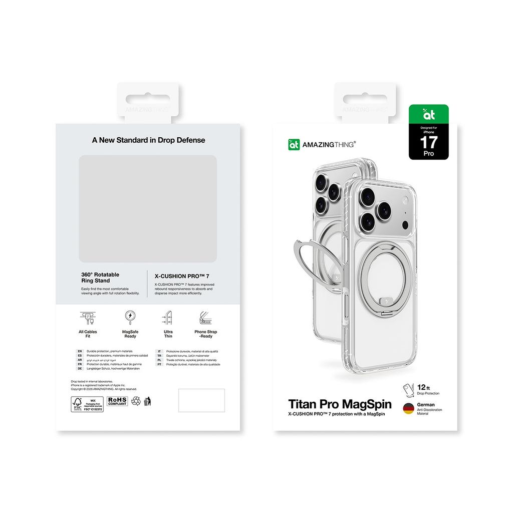 Etui Pokrowiec Na Iphone 17 Pro Titan Pro Magspin Magsafe - Szary