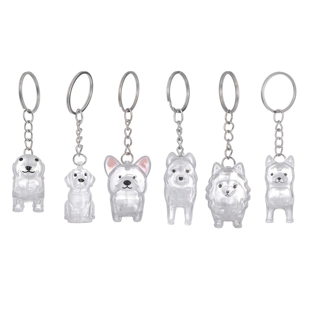 Transparent Dog Fur Storage Pendant Cute Fur Storage Capsule Dog Shape Keychain DIY Accessories Pet Hair Container Pet Souvenir