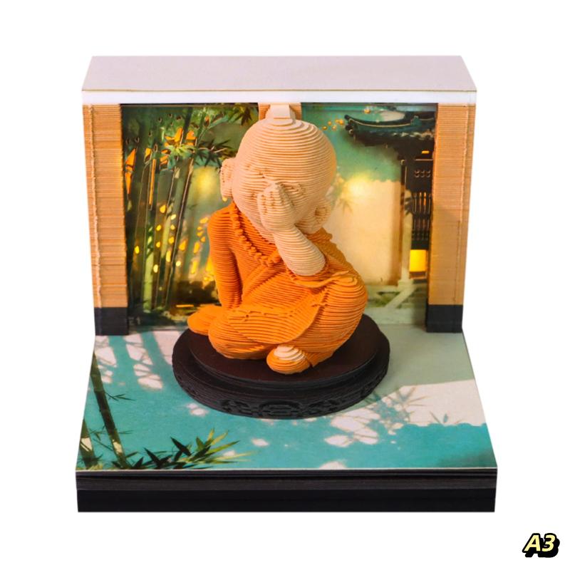 2027 Immersive Desk Calendar with Tear-away 3D and LED Light for an Innovative Workspace A3