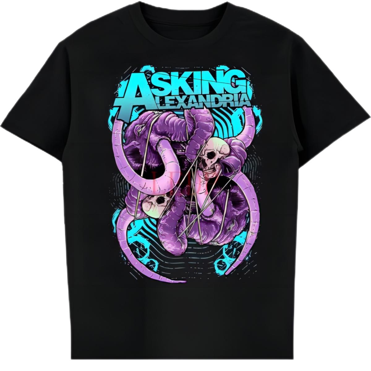 Asking Alexandria Tentacle Skull T-Shirt XL чёрный