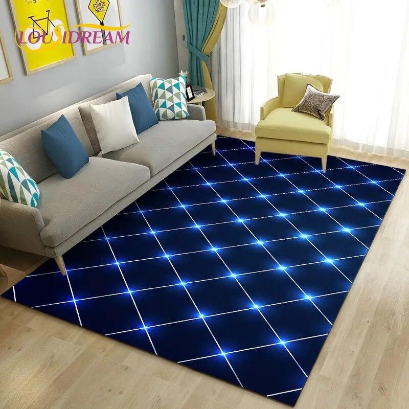 3D Abstract Geometric Optical Area Rug,Carpet Rug for Living Room Bedroom Sofa Doormat Kitchen Decoration,Kid Non-slip Floor Mat