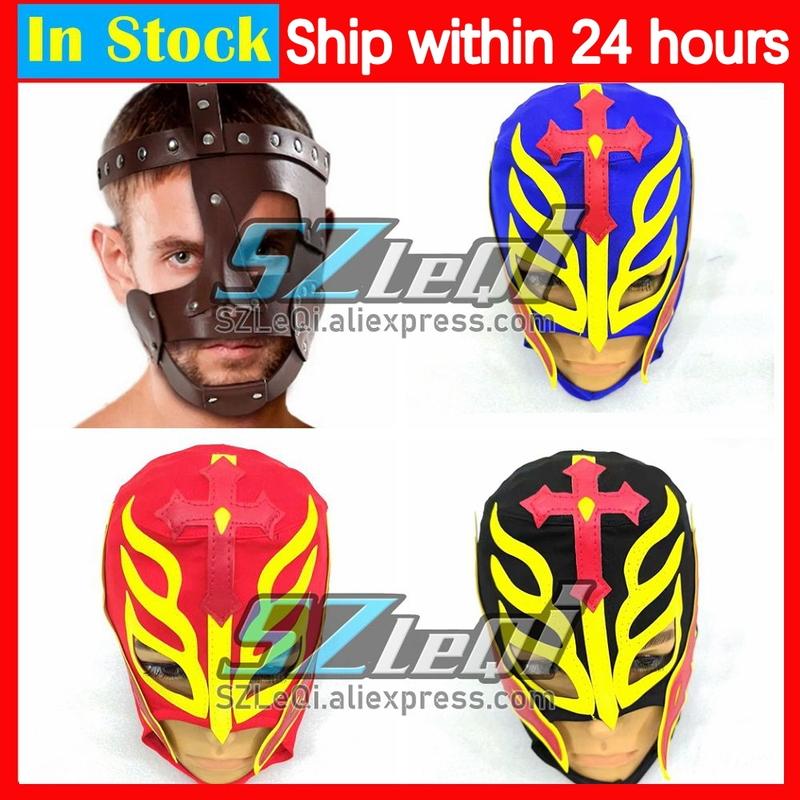 Full Head Wrestling Mask For Rey Mysterio Lucha Libre Headgear Halloween Scary Cosplay Party Costume Haunted House Props Masks