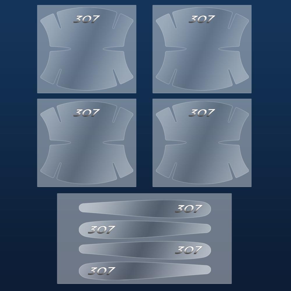 4/8Pcs Transparent Car Door Handle Anti-Scratch Protector Stickers For Peugeot 207 2008 3008 206 208 306 308 307 408 508 108 107