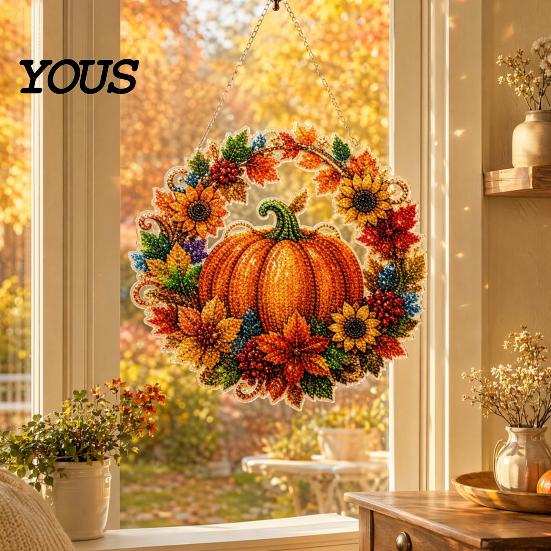 Anfängerfreundliches Strassmalerei Schwarze Katze Mond Set, Halloween Facettiertes Kunstkristall Hängende Dekoration, 3D Ornament DIY Bastel Fenster Dekoration für