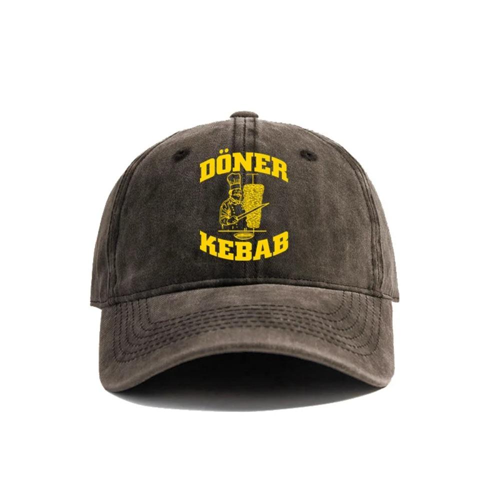 Döner Kebab Baseballkappe Distressed Hüte Kappe Döner Kebab Herren Retro Outdoor Sommer Verstellbare Mütze