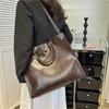 Large bag women's large-capacity new textured retro bag shoulder messenger bag commuter bag portable tote bag