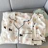 Summer New Pajamas Women's Short-sleeved Shorts Thin Cloud Cotton Cartoon Cute Large Size Korean Version Loungewear