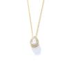 Fashion Jewelry Necklaces 925 Sterling Silver Diamond Necklace Water Drop Zircon Pendant Gold Plated Necklaces Women