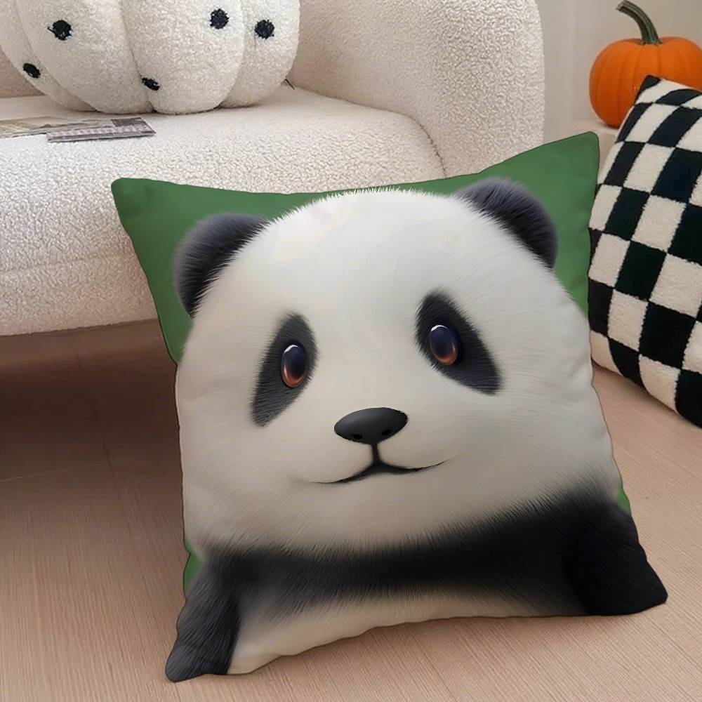Kwaii Anime P-Party Animals Pillow Case Anti-dustmite Pillowcase Invisible Zipper Silky Short Plush Sofa Cushion Cover