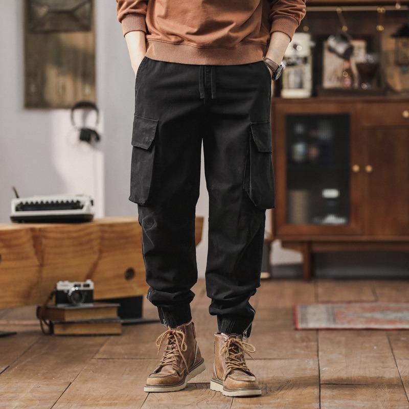 New Overalls Men's Thick Loose Tied Feet Men's Trousers Trendy Pants Men's Casual Pants High-end Men's Clothing