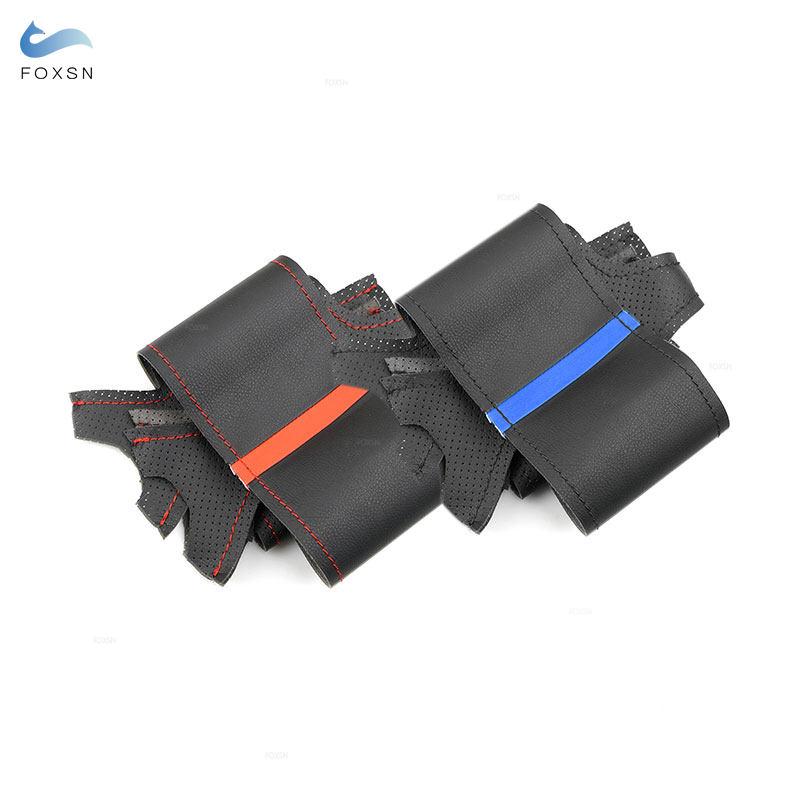 Car Steering Wheel Cover Leather Trim For Toyota Land Cruiser Prado 120 Tacoma 4Runner Hilux Sienna Tundra For Lexus LS400