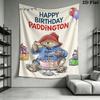 Paddington Bear Wall Tapestry Aesthetic Wall Hanging Printed Fabric Blanket Decorative Tapestries for Bedroom Living Room Home Decor